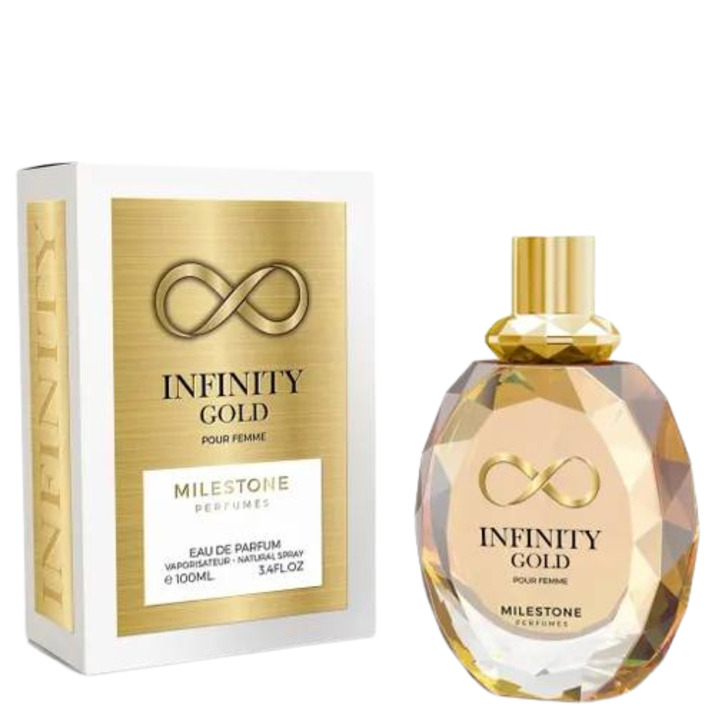 בושם לאישה Infinity Gold מבית Milestone Perfumes | או דה פרפיום E.D.P | מ"ל 100 | בהשראת ליידי מיליון גולד
