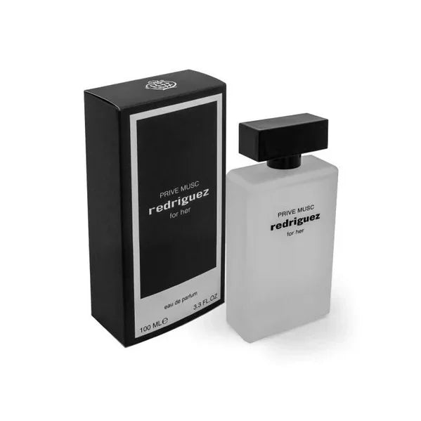 בושם לאישה Prive Musc Rodriguez For Her מבית Fragrance World | או דה פורפיום E.D.P | מ"ל 100| בהשראת נרסיסו רודריגז מאסק נואר