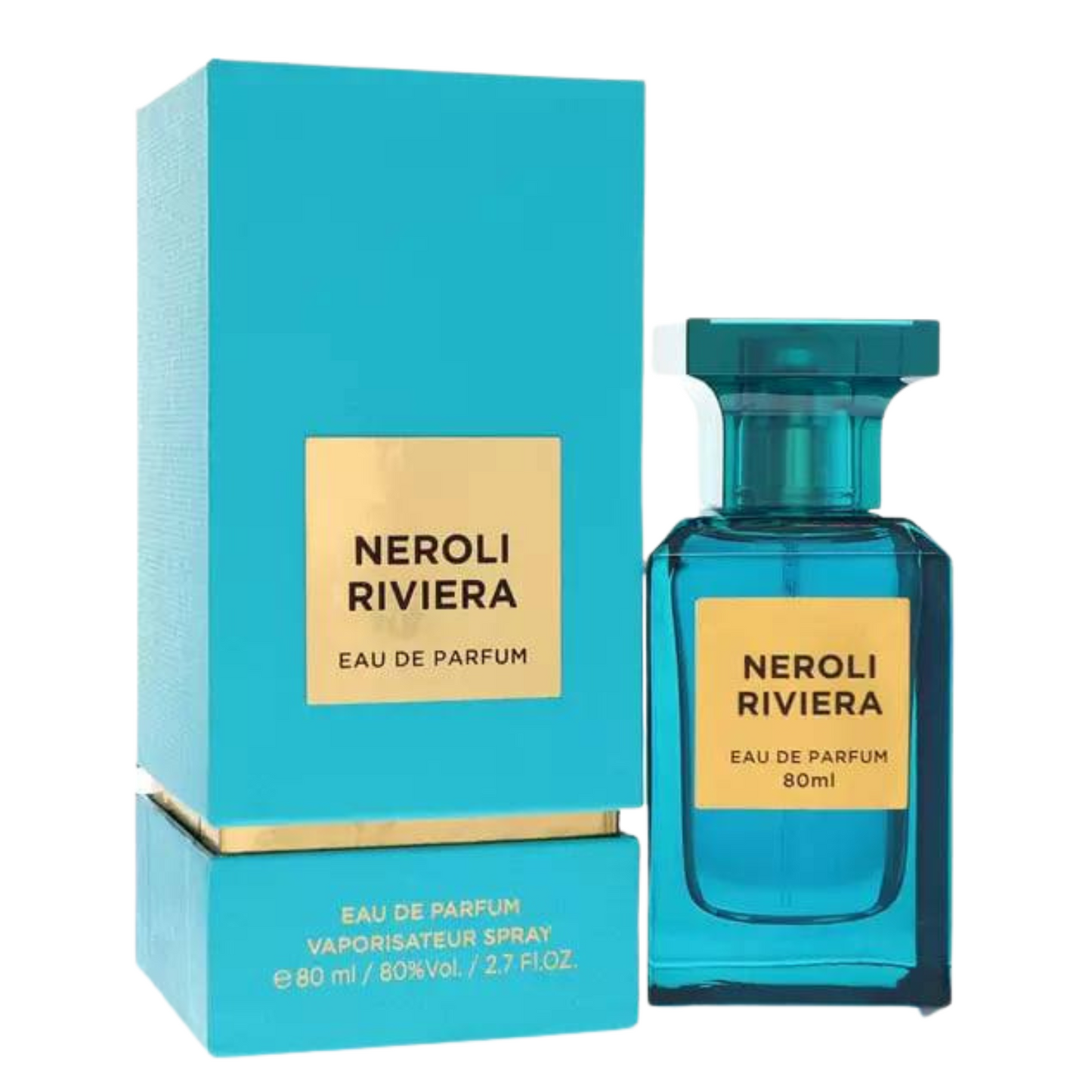 בושם יוניסקס Neroli Riviera מבית Fragrance World | או דה פרפיום E.D.P | מ”ל 80 | בהשראת נרולי פורטופינו של טום פורד