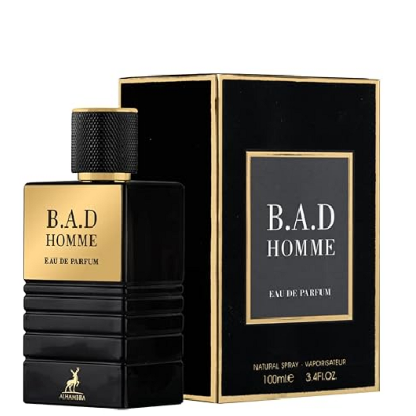 בושם לגבר Bad Homme מבית Maison Alhambra | או דה פורפיום E.D.P | מ"ל 100 | בהשראת באד בוי של קרולינה הררה