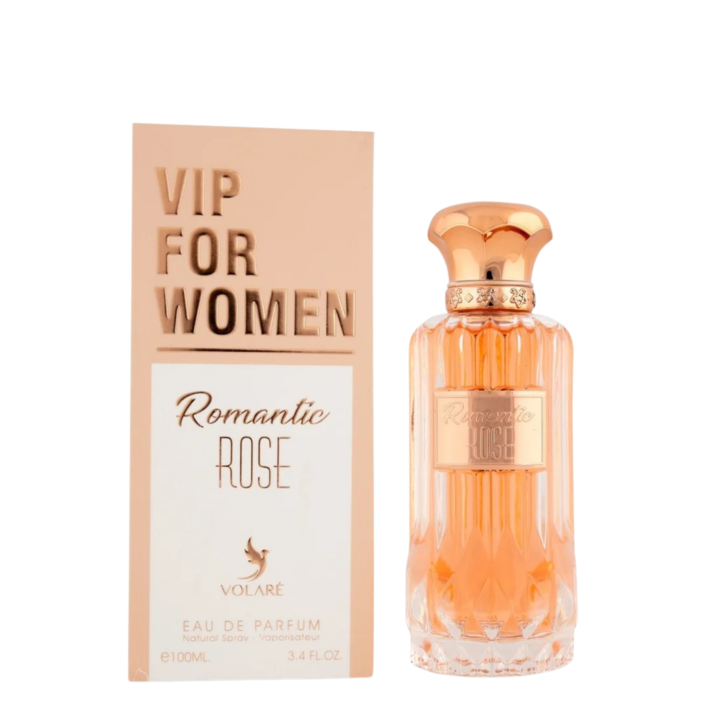 בושם לאישה  VIP For Women Romantic Rose מבית Volare | או דה פורפיום E.D.P | מ"ל 100 | בהשראת 212 רוז של קרולינה הררה